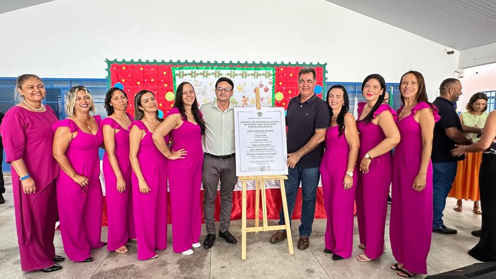 Cidade Ocidental realiza Momento Cívico com entrega de escola reformada