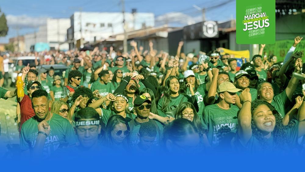 Marcha para Jesus emociona Cidade Ocidental com fé, louvor e união